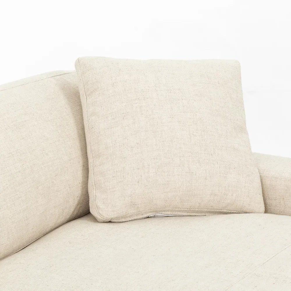 Sadie Left Chaise Sectional - Cream, Performance Fabric