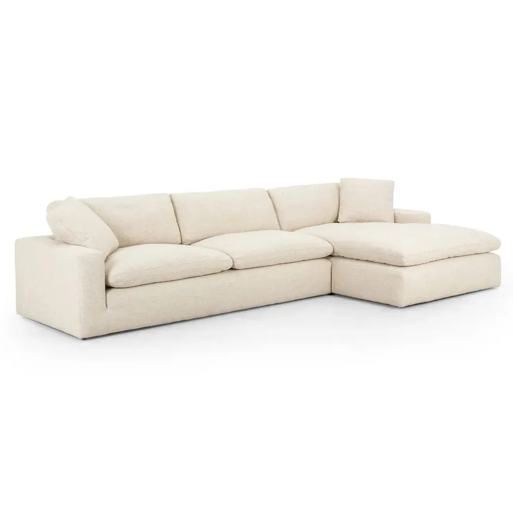 Sadie Left Chaise Sectional - Cream, Performance Fabric image