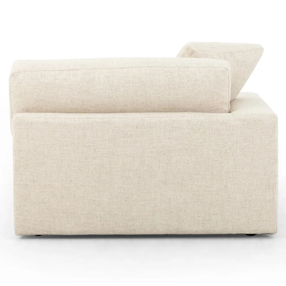 Sadie Right Chaise Sectional - Cream, Performance Fabric