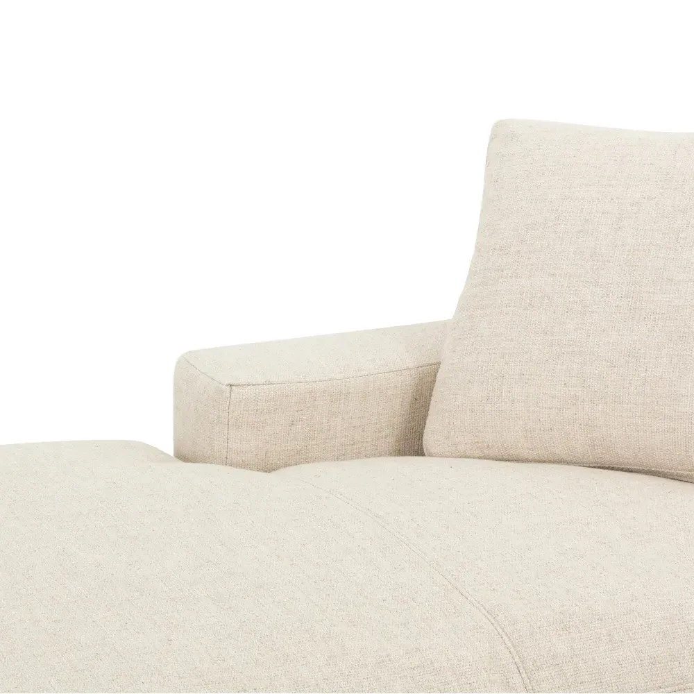 Sadie Right Chaise Sectional - Cream, Performance Fabric