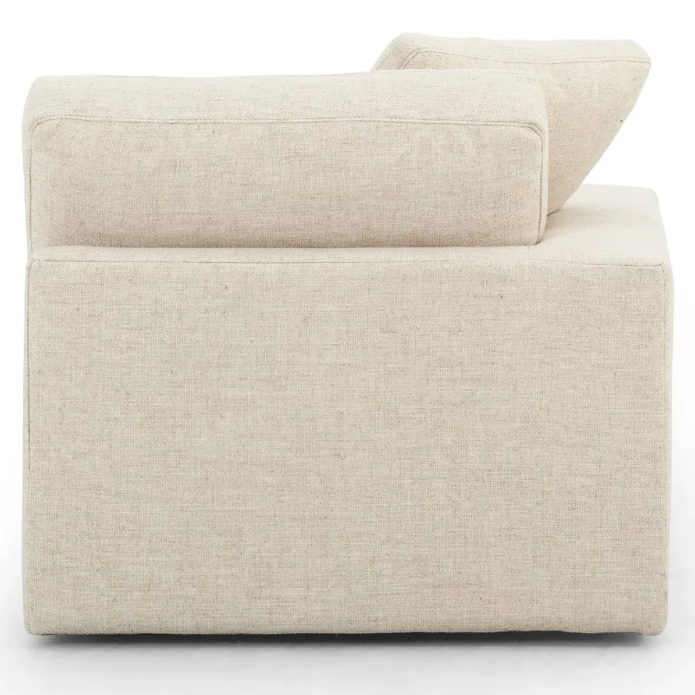 Sadie Right Chaise Sectional - Cream, Performance Fabric