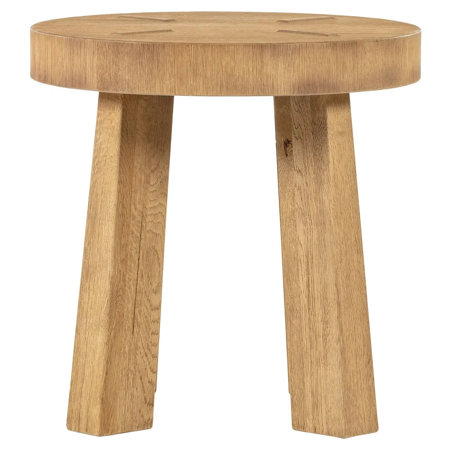 Sadira Round End Table - Brown, Oak image