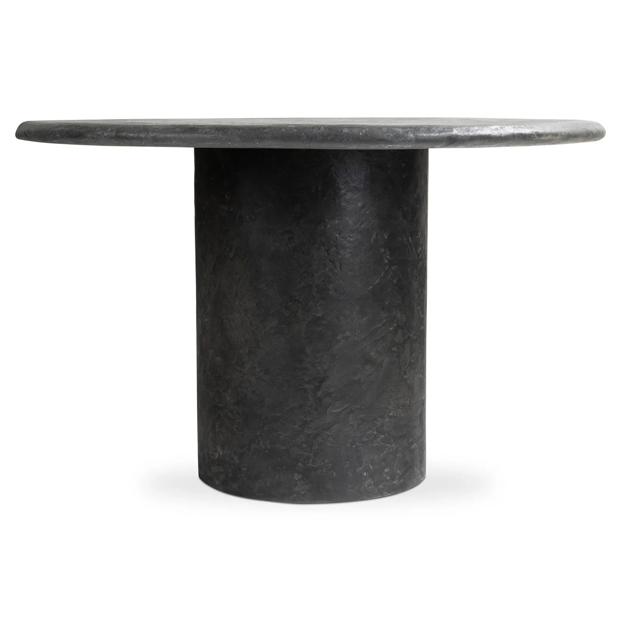 Sage 48" Round Outdoor Dining Table - Black, Concrete