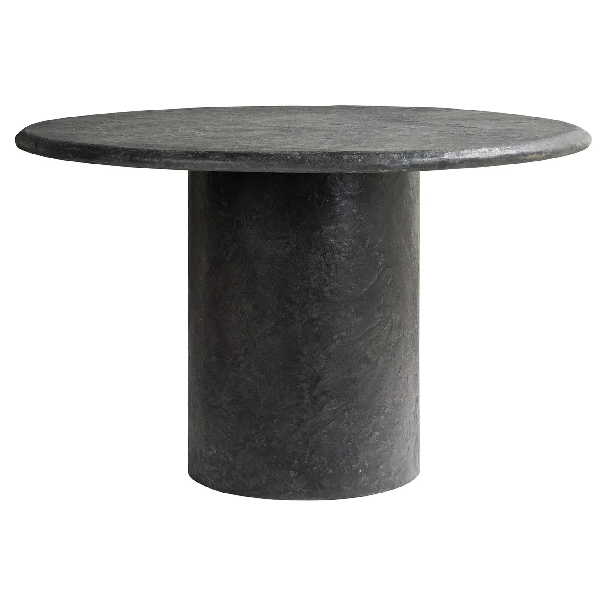 Sage 48" Round Outdoor Dining Table - Black, Concrete