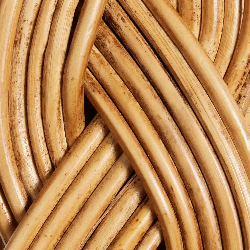 Sage Coastal Oval Wall Mirror - Brown, Rattan