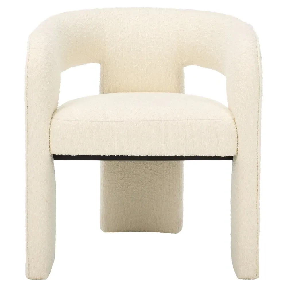 Sage Dining Arm Chair - White, Boucle image