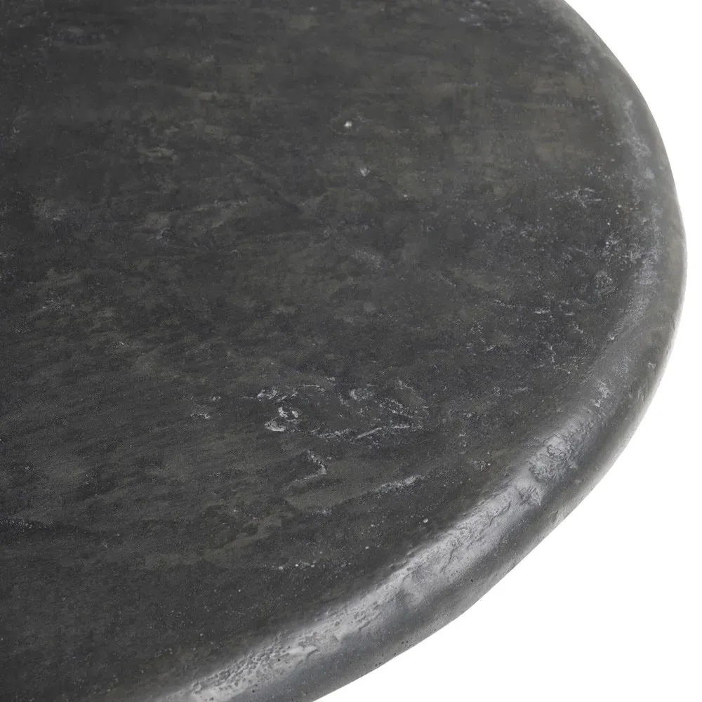 Sage Round Outdoor Coffee Table - Black, Concrete