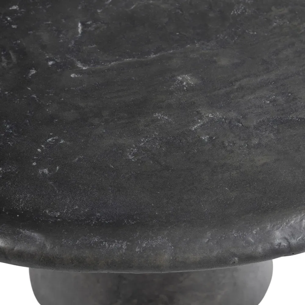 Sage Round Outdoor Coffee Table - Black, Concrete