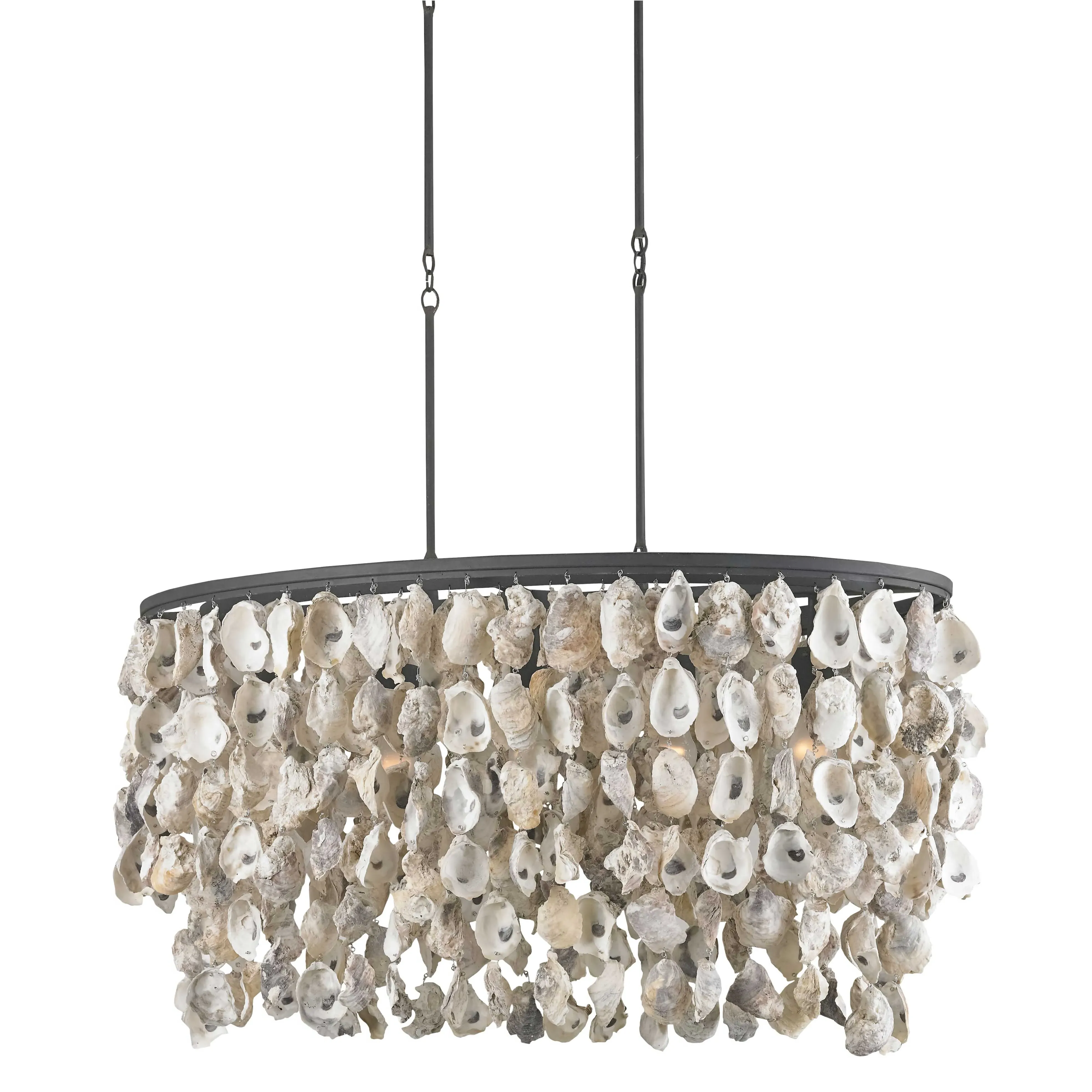 Sagg Coastal Beach Oyster Shell Island Light - Beige