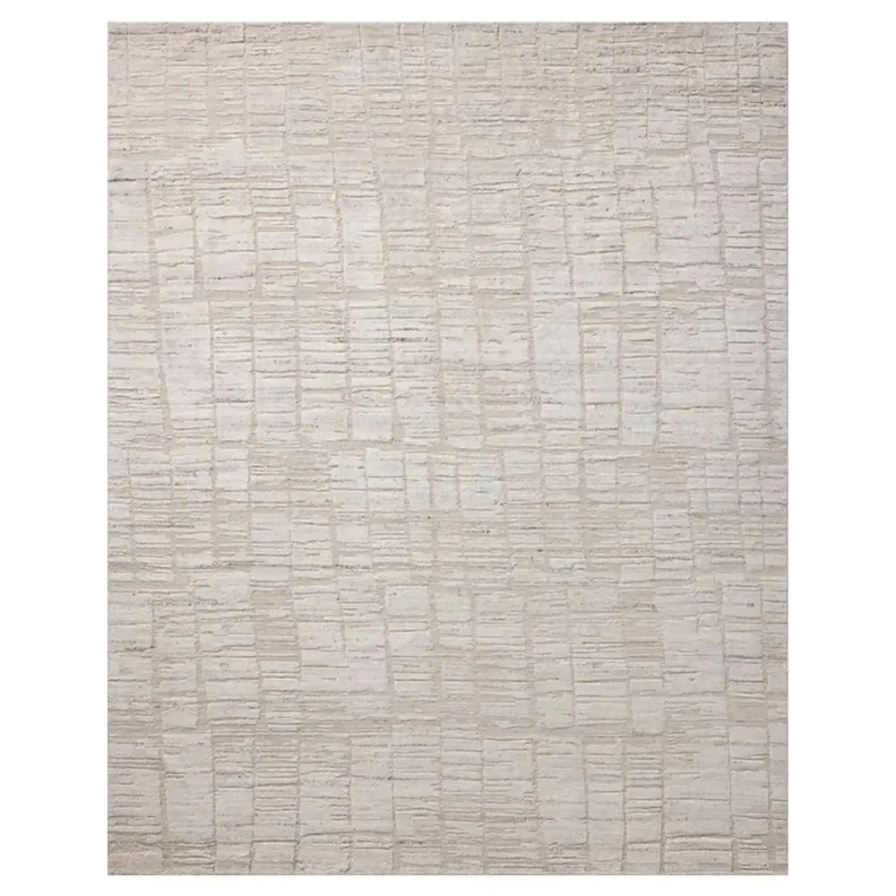 Salem 8.5x11.5 Textured Solid Rug - White, Wool