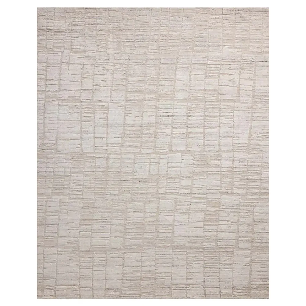 Salem 9.5x13.5 Textured Solid Rug - White, Wool