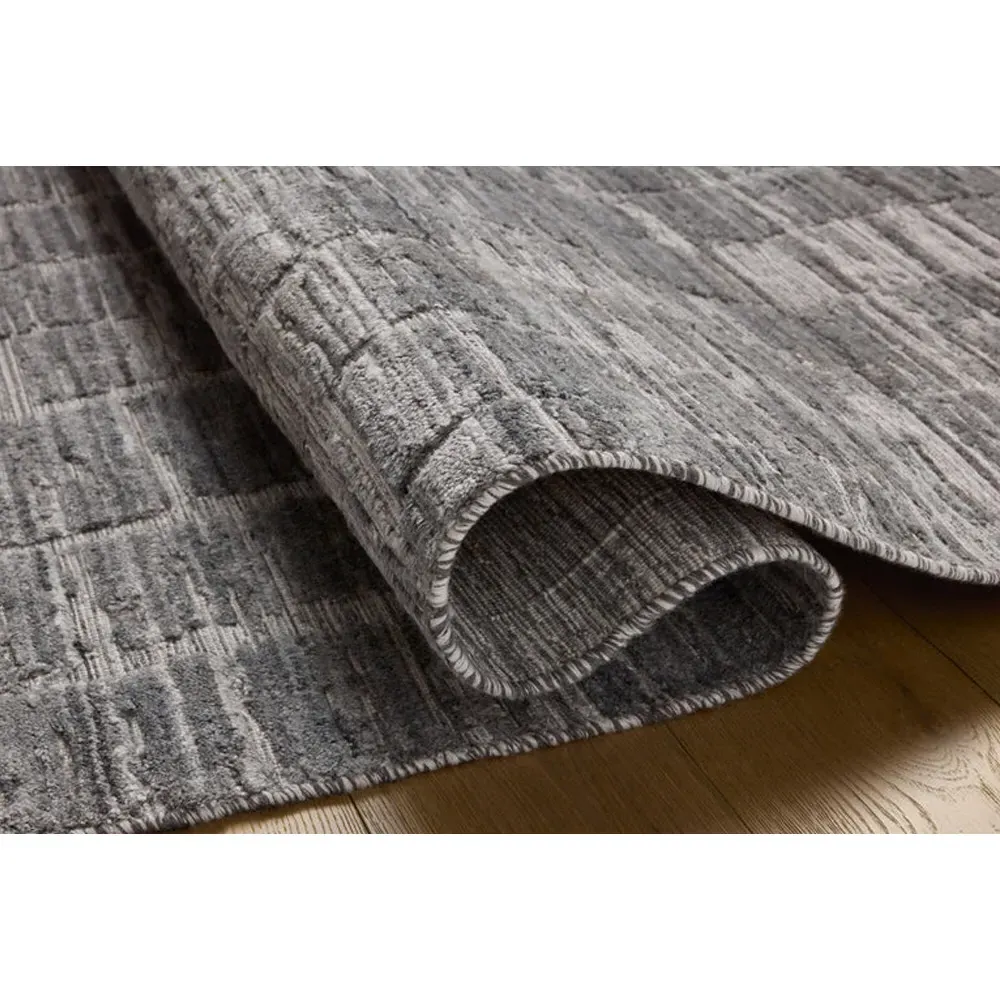 Salem Textured Solid Rug - Grey, Wool