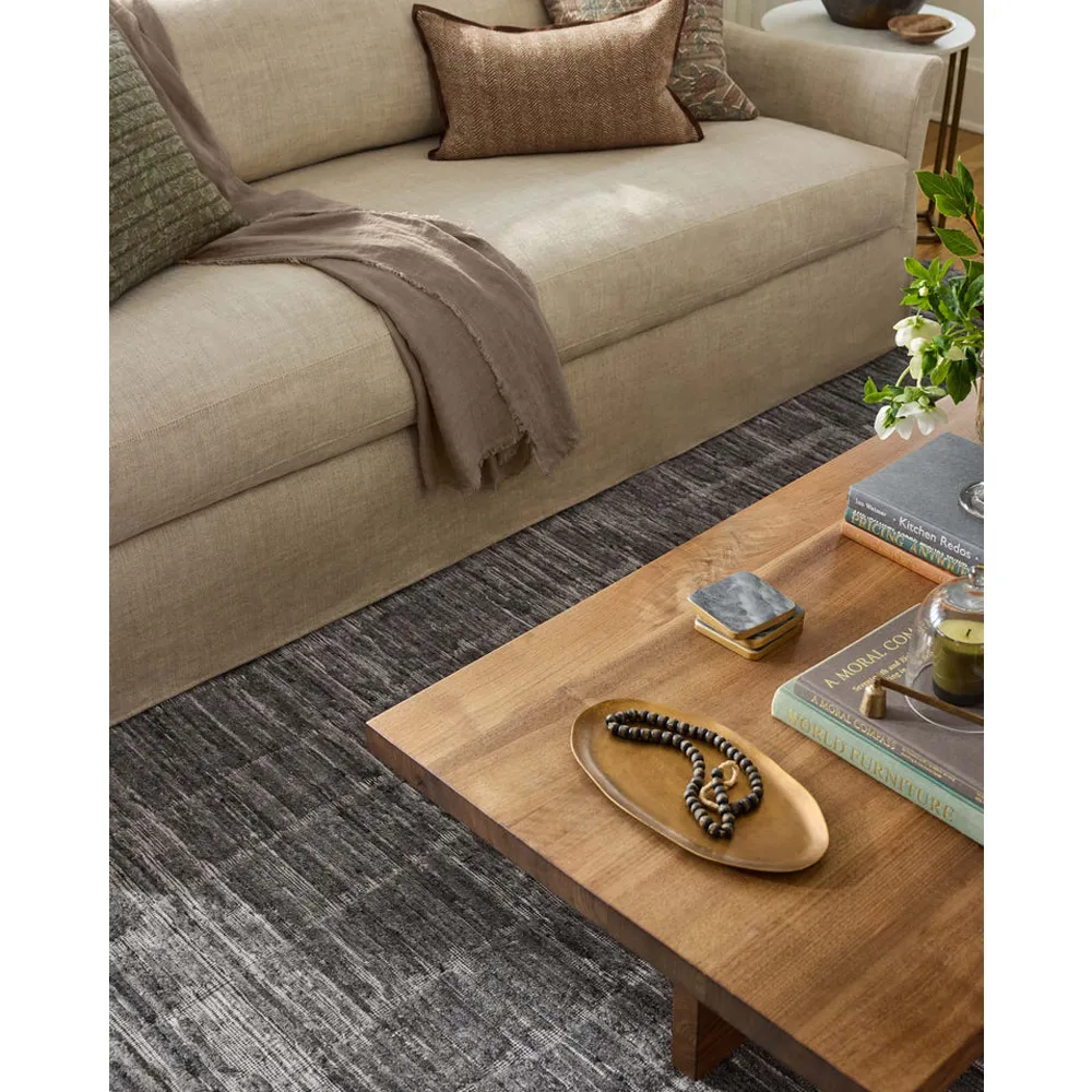 Salem Textured Solid Rug - Grey, Wool
