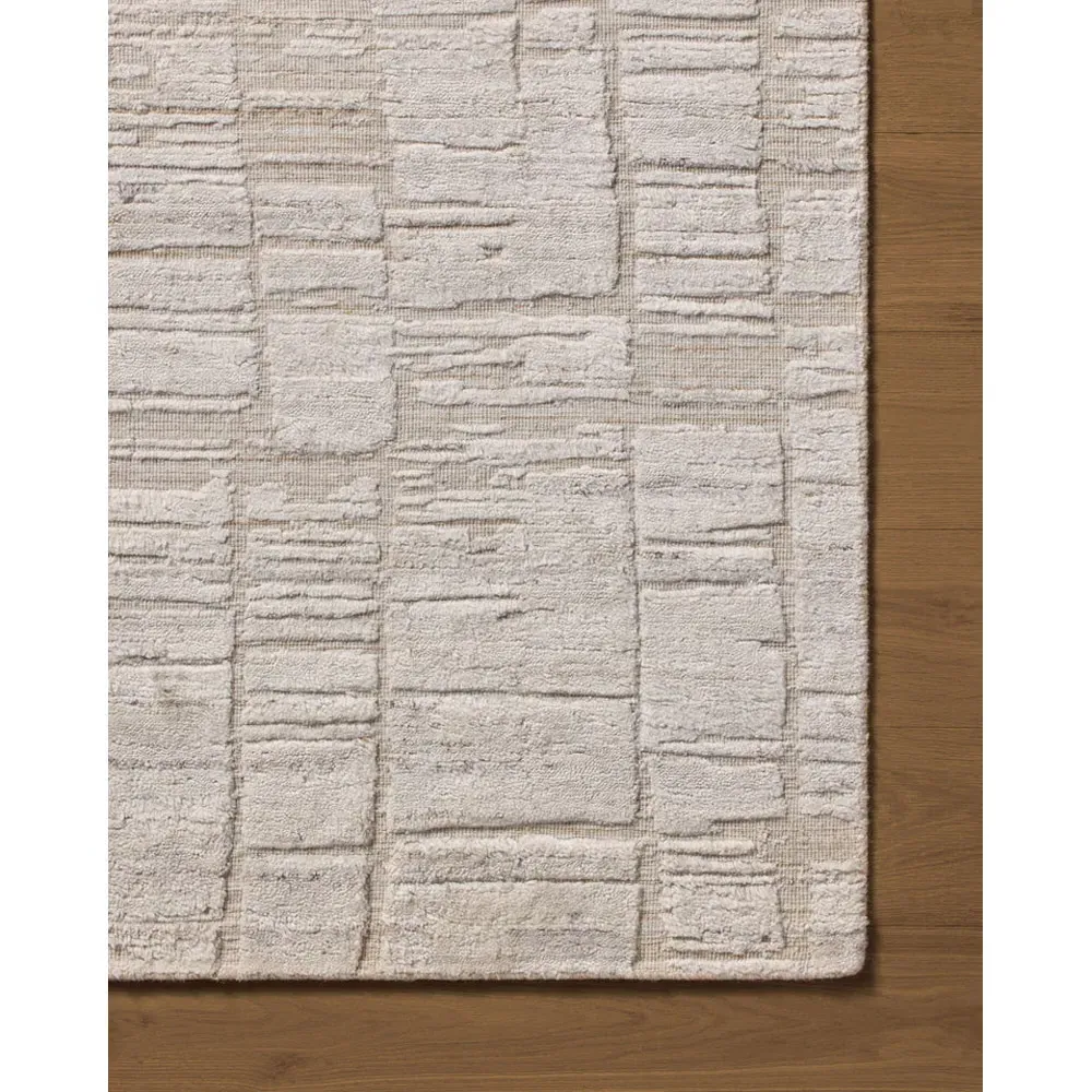 Salem Textured Solid Rug - White, Wool