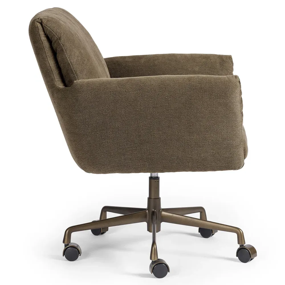 Salerno Swivel Desk Chair - Broadway Coffee, Linen