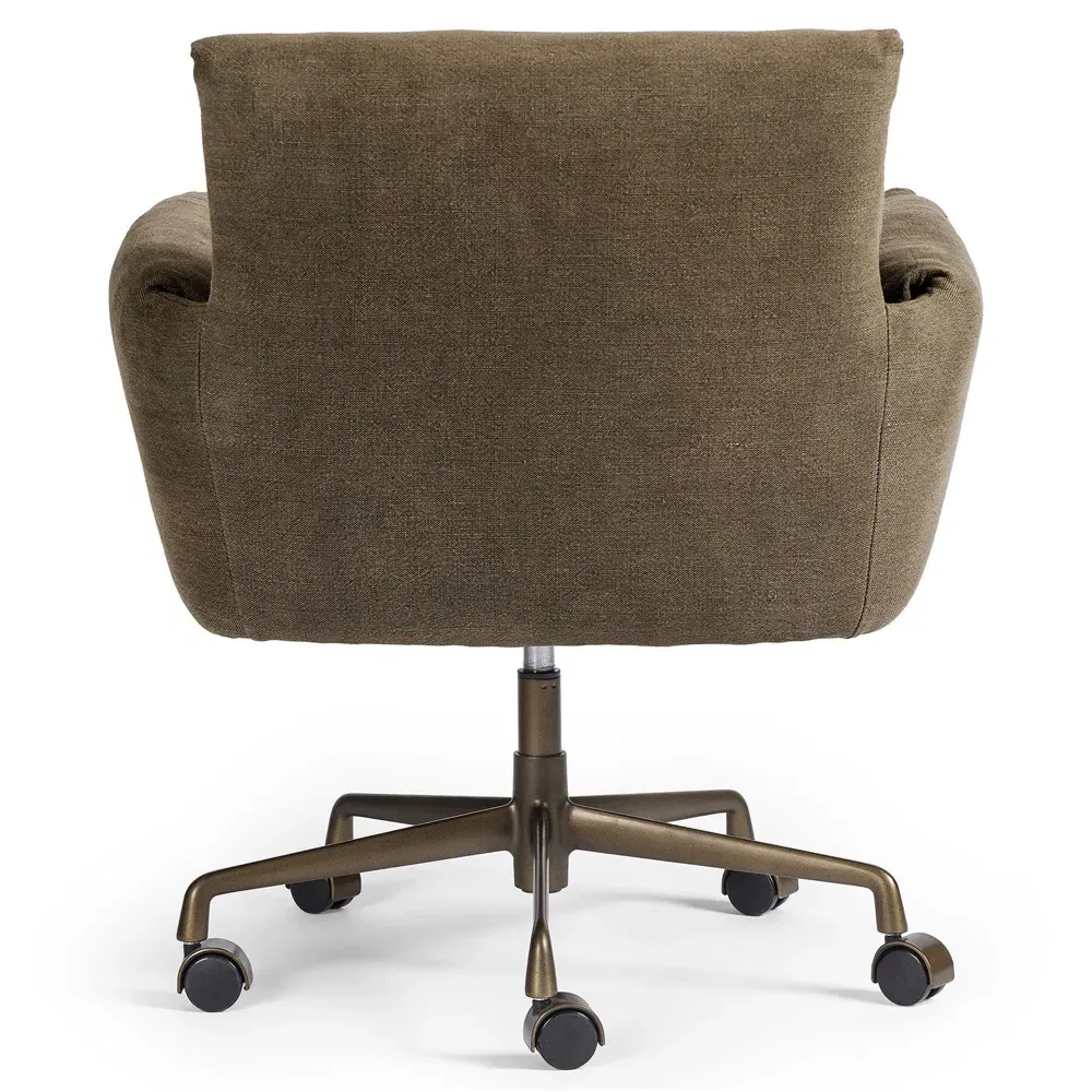 Salerno Swivel Desk Chair - Broadway Coffee, Linen