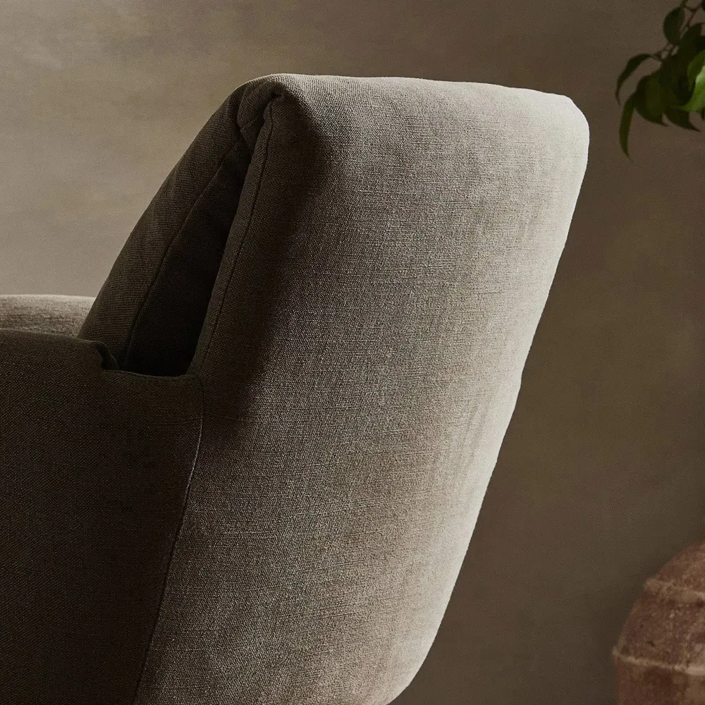 Salerno Swivel Desk Chair - Crete Sand, Linen