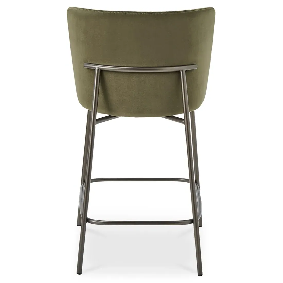 Sally Counter Stool - Olive Green, Velvet