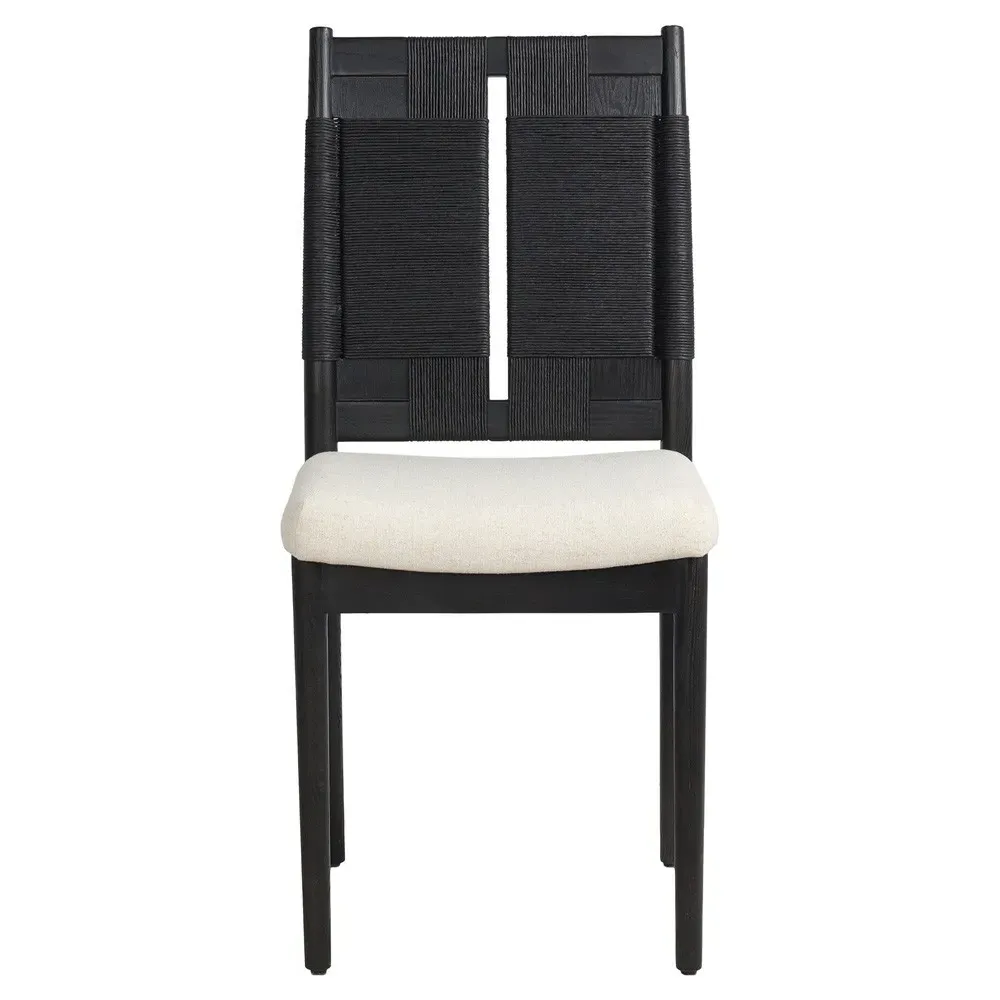 Sally Dining Chair - Cream, Black Wood image