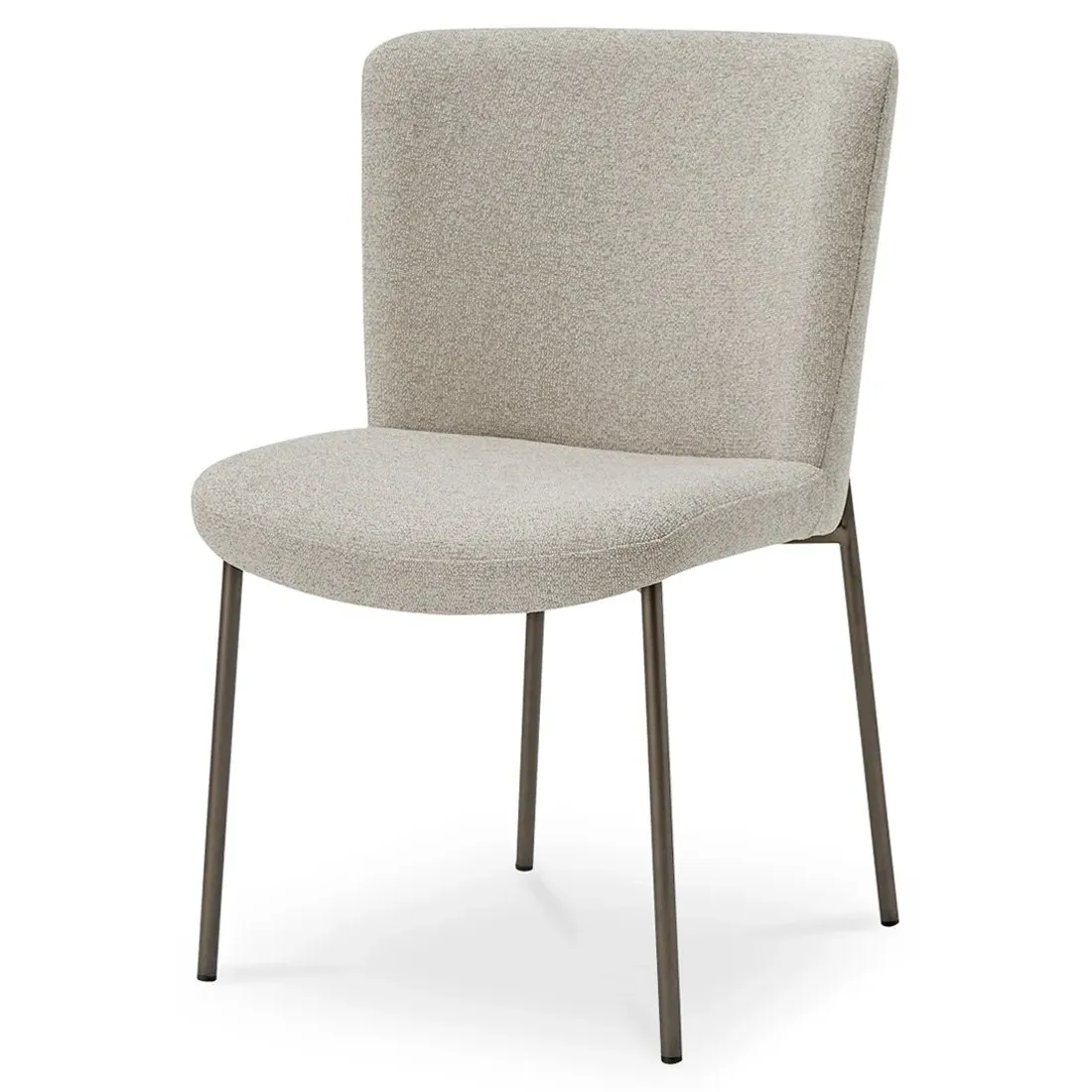 Sally Metal Dining Chair Set of 2 - Beige, Performance Fabric