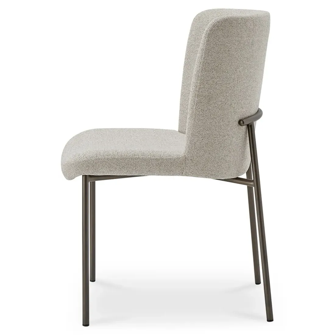 Sally Metal Dining Chair Set of 2 - Beige, Performance Fabric