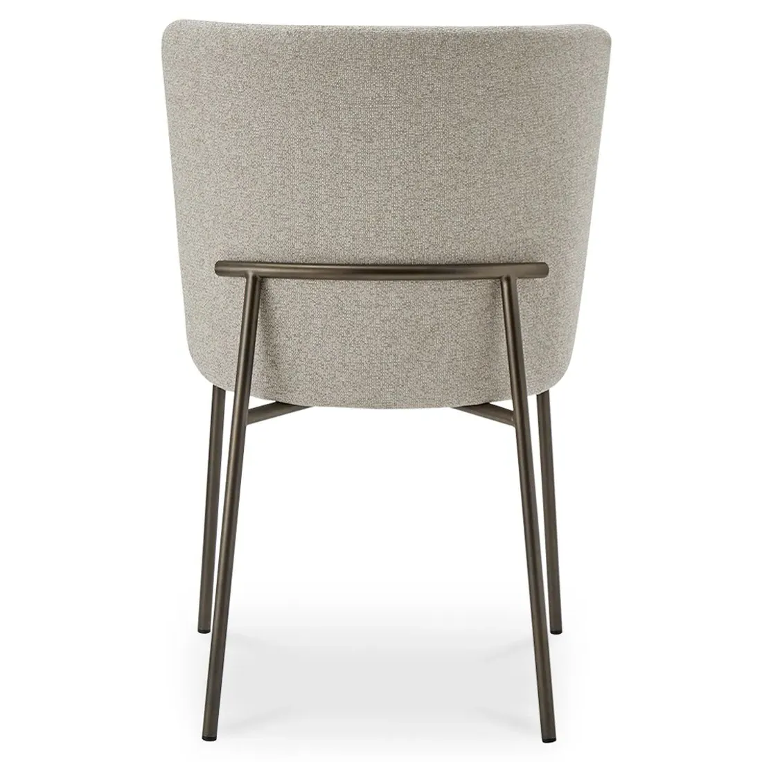 Sally Metal Dining Chair Set of 2 - Beige, Performance Fabric