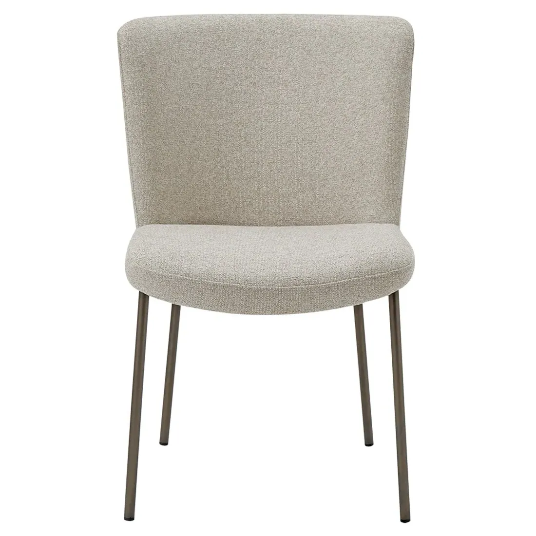 Sally Metal Dining Chair Set of 2 - Beige, Performance Fabric image