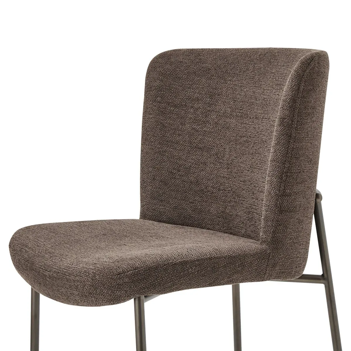 Sally Metal Dining Chair Set of 2 - Dark Brown