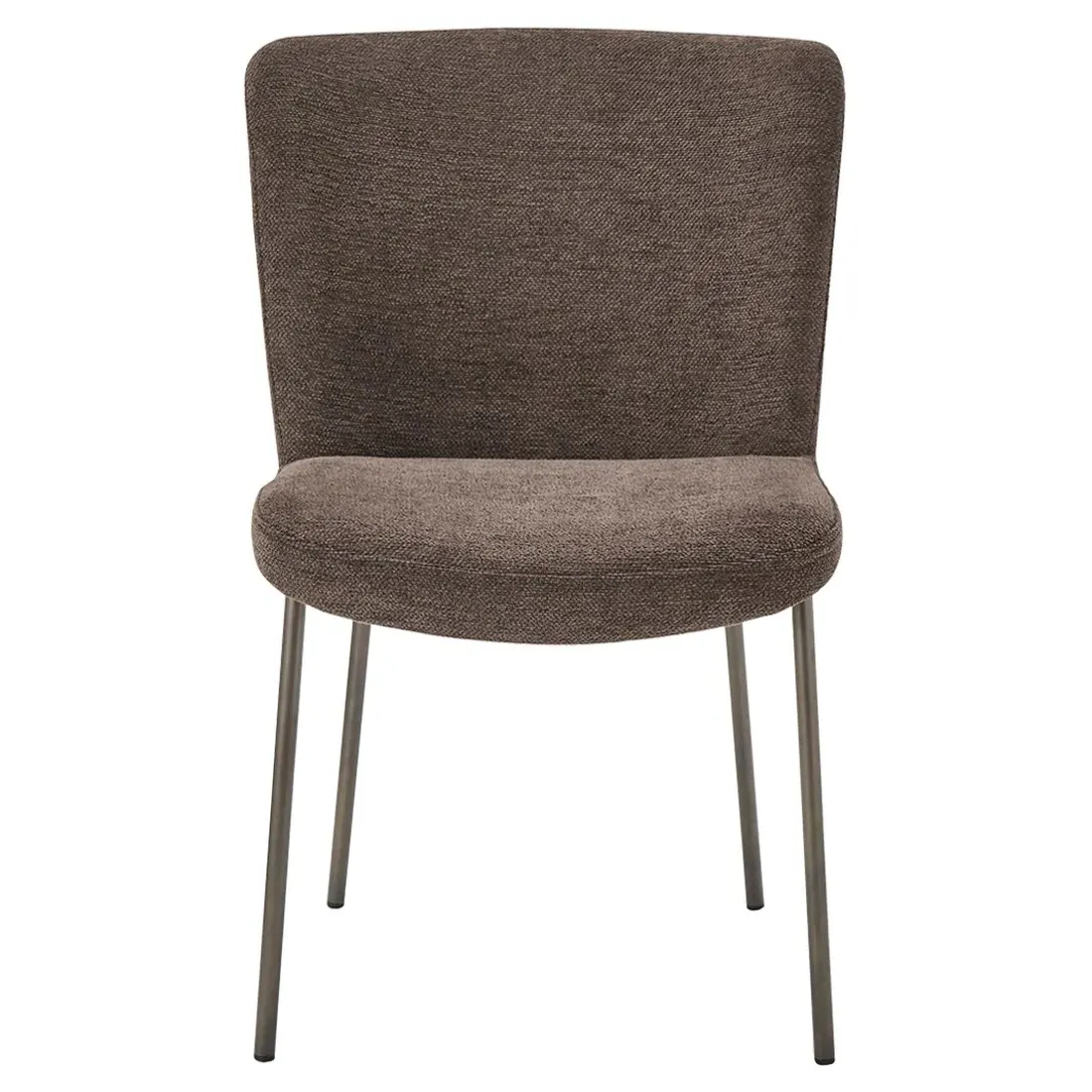 Sally Metal Dining Chair Set of 2 - Dark Brown