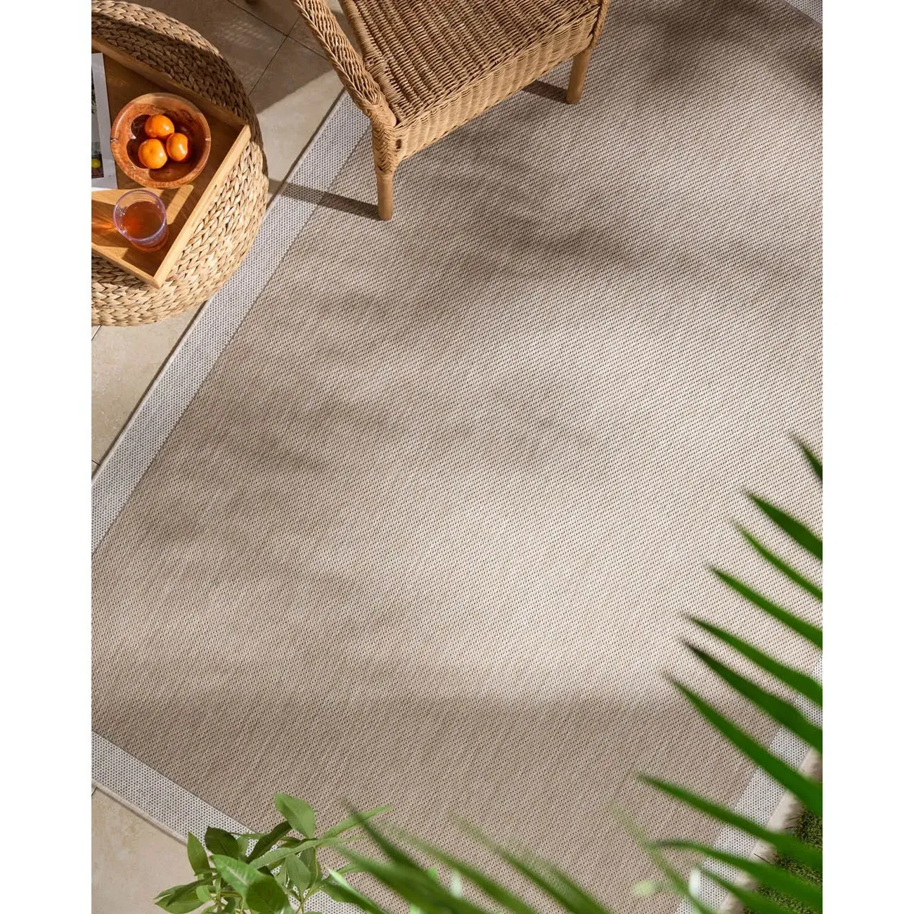 Salome Indoor Outdoor Rug - Tan, Polypropylene
