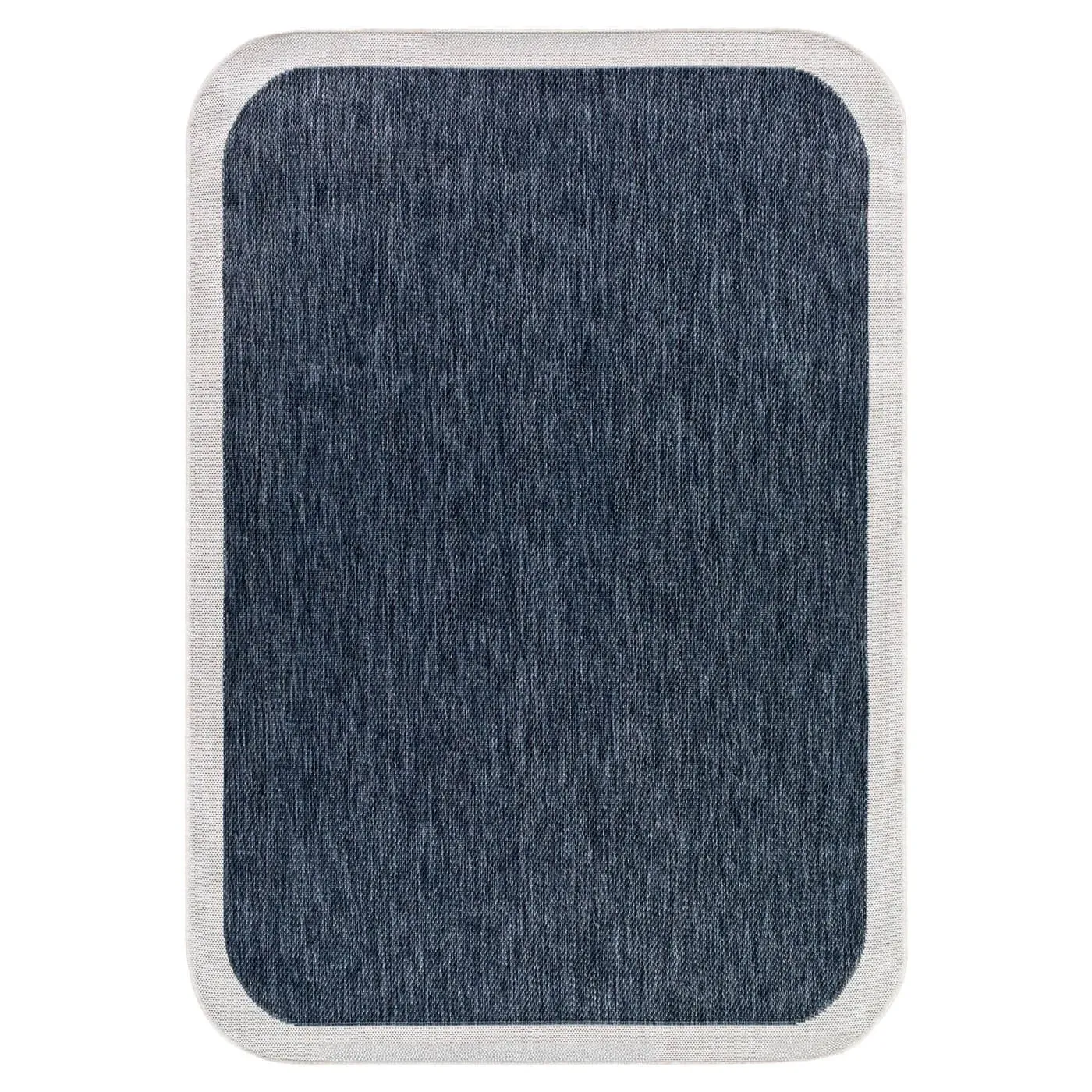 Salome Indoor Outdoor Rug with Border - Dark Blue, Polypropylene image