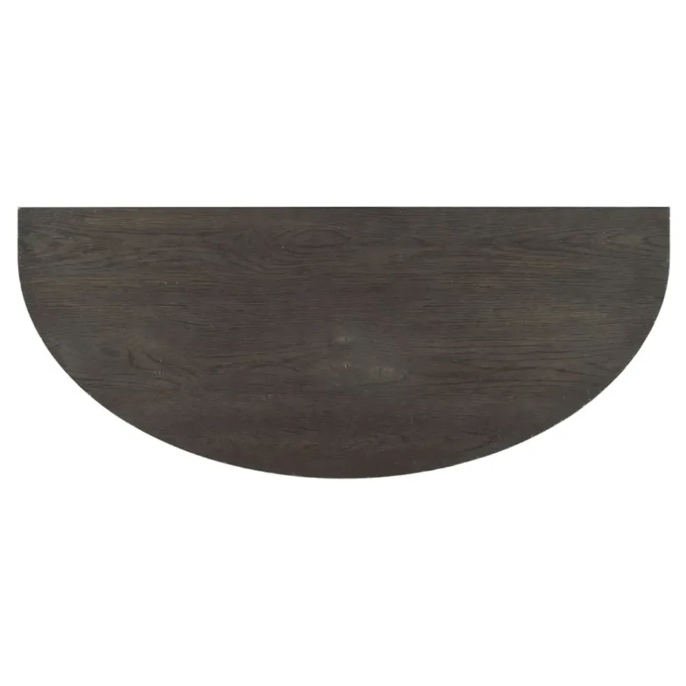 Salutation Demilune Console Table - Black, Oak