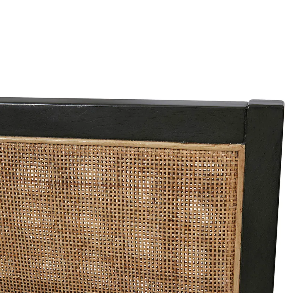 Salvador Cane Back Bar Stool - Grey, Linen