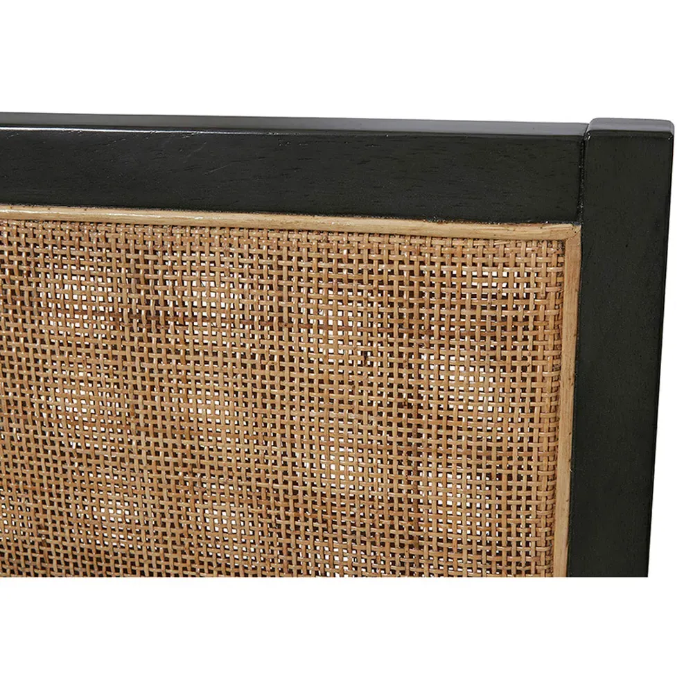 Salvador Cane Back Counter Stool - Grey, Linen