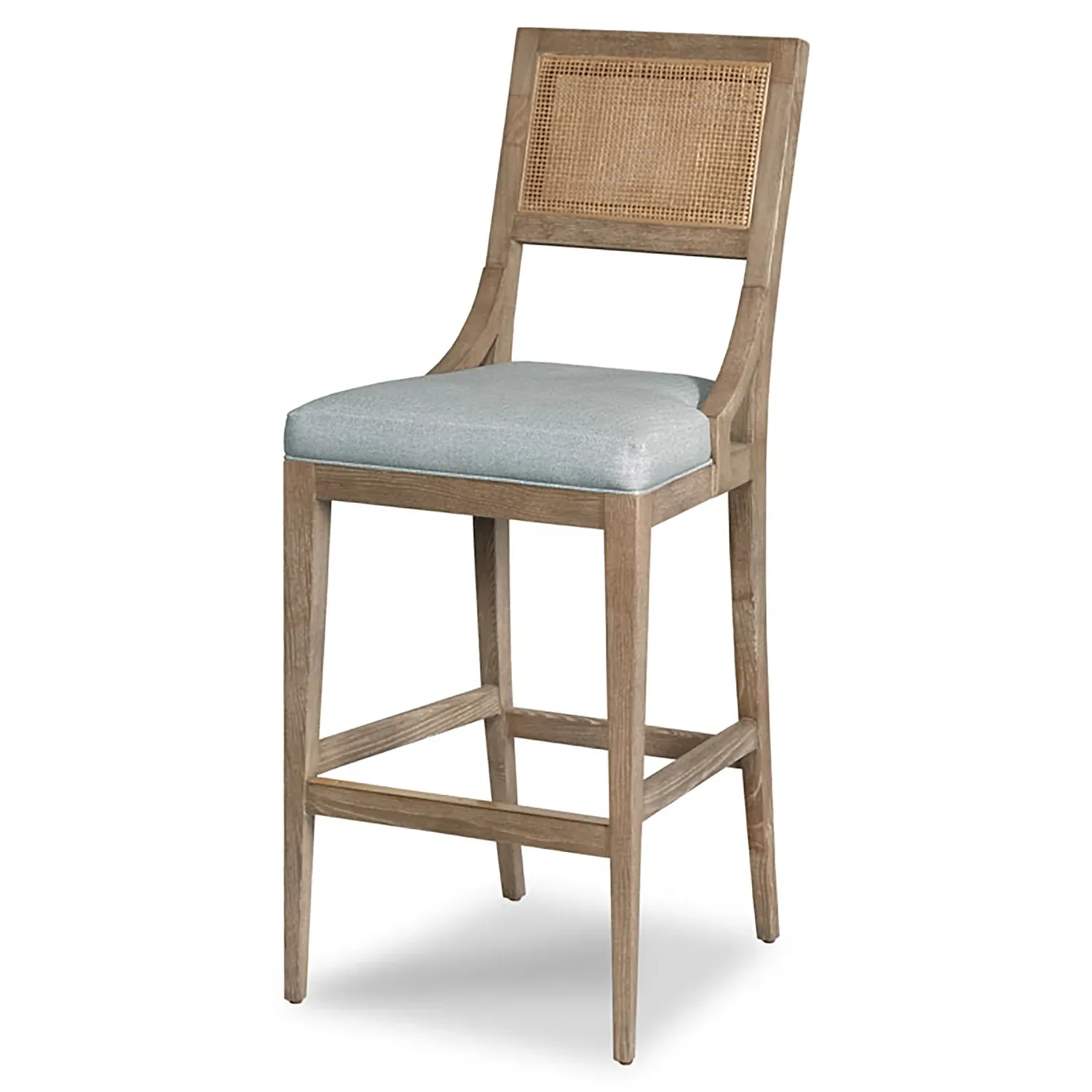 Salvador Counter Stool - Sea Foam, Cane Wood