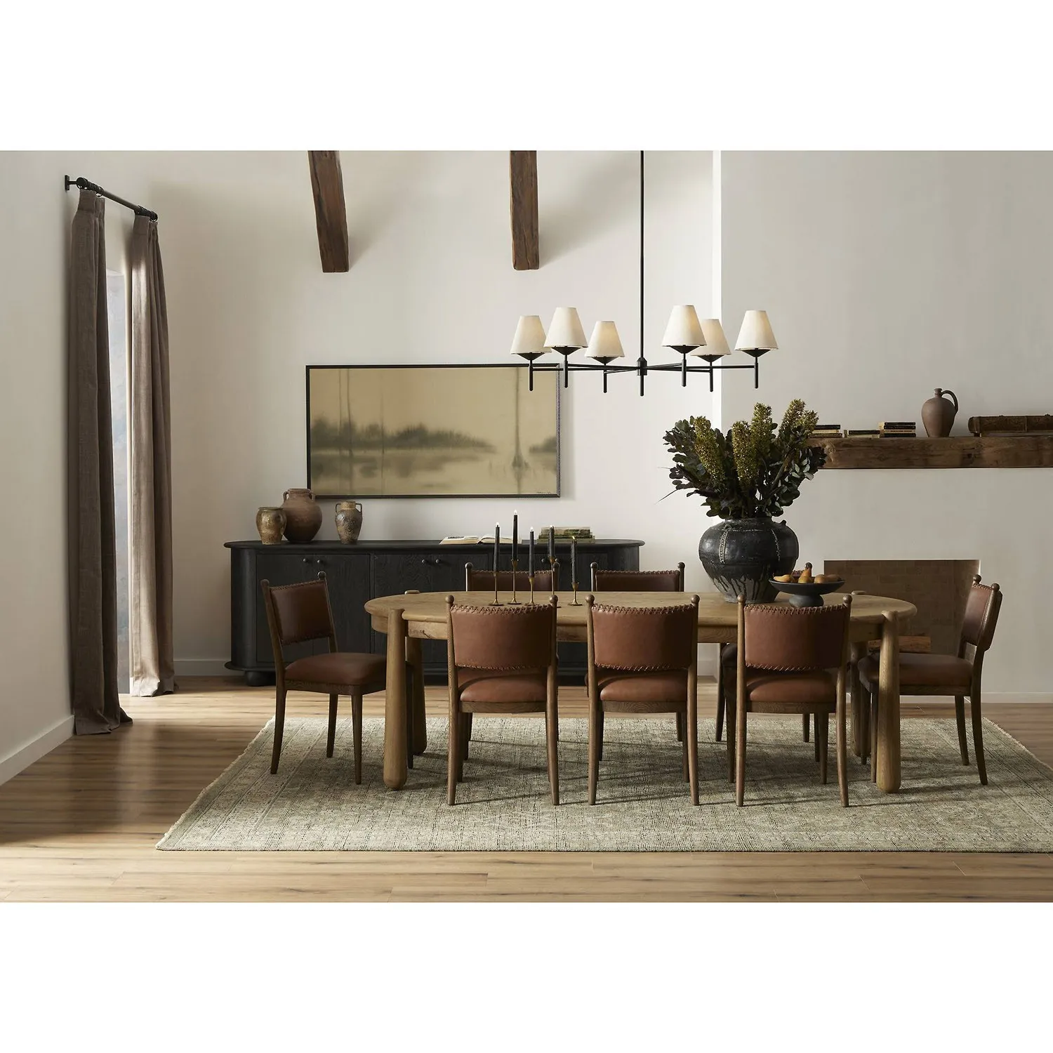 Salvador Dining Table - Aged Smoked, Oak