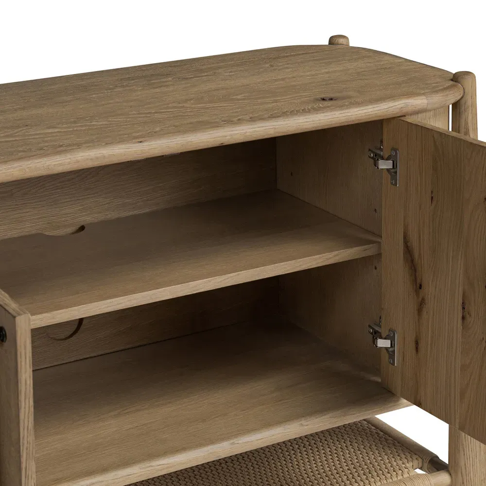 Salvador Sideboard with Storage - Aged Smoked, Oak