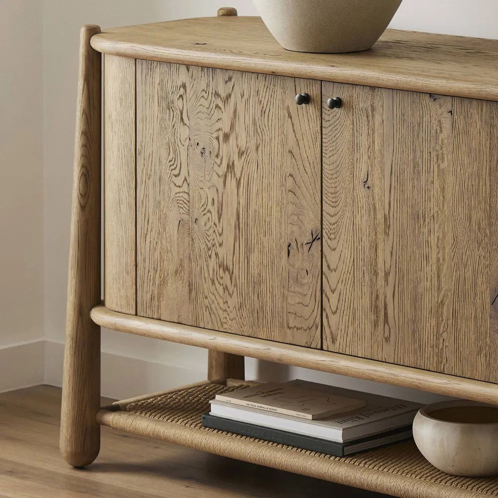 Salvador Sideboard with Storage - Aged Smoked, Oak