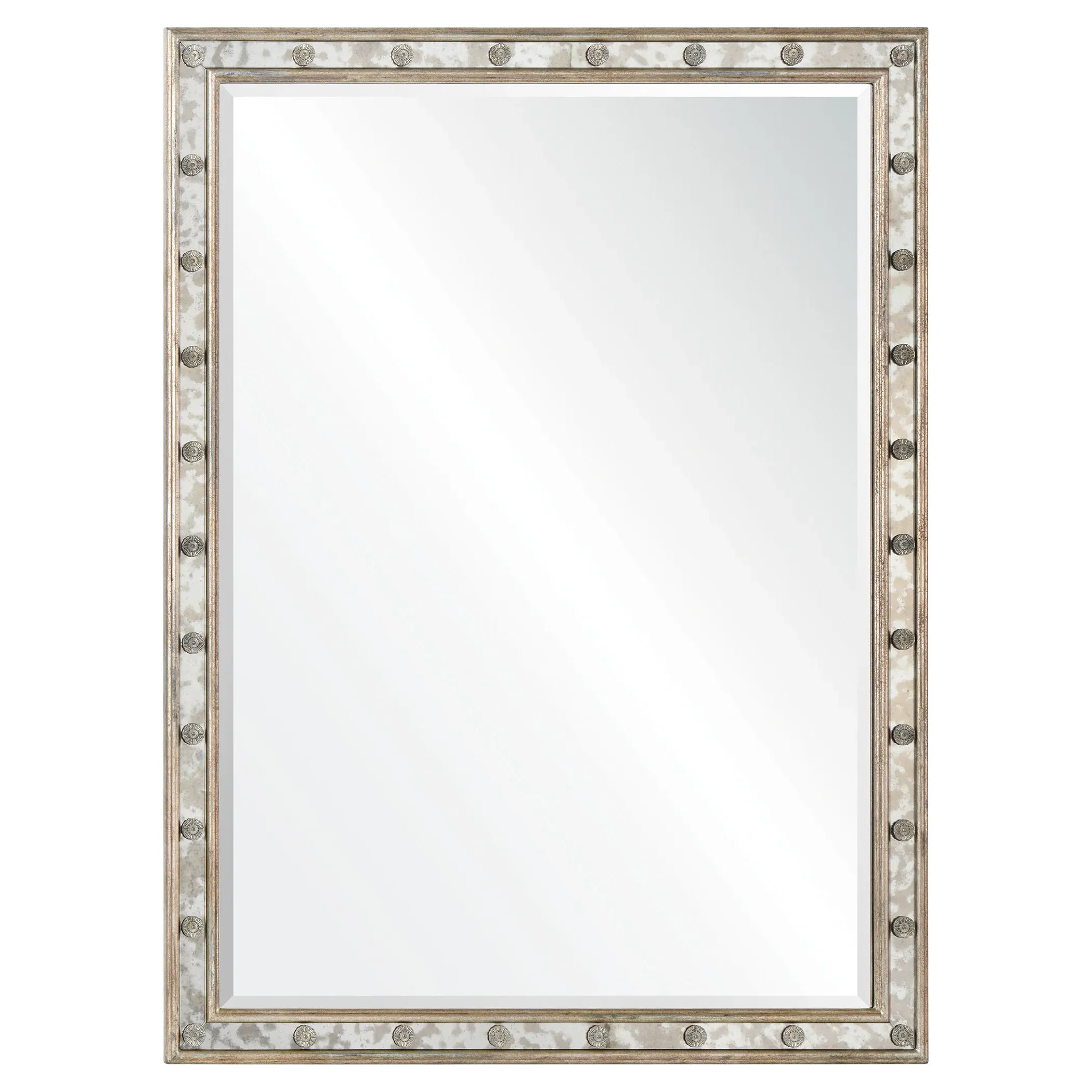 Sam Carved Wall Mirror - Grey Silver