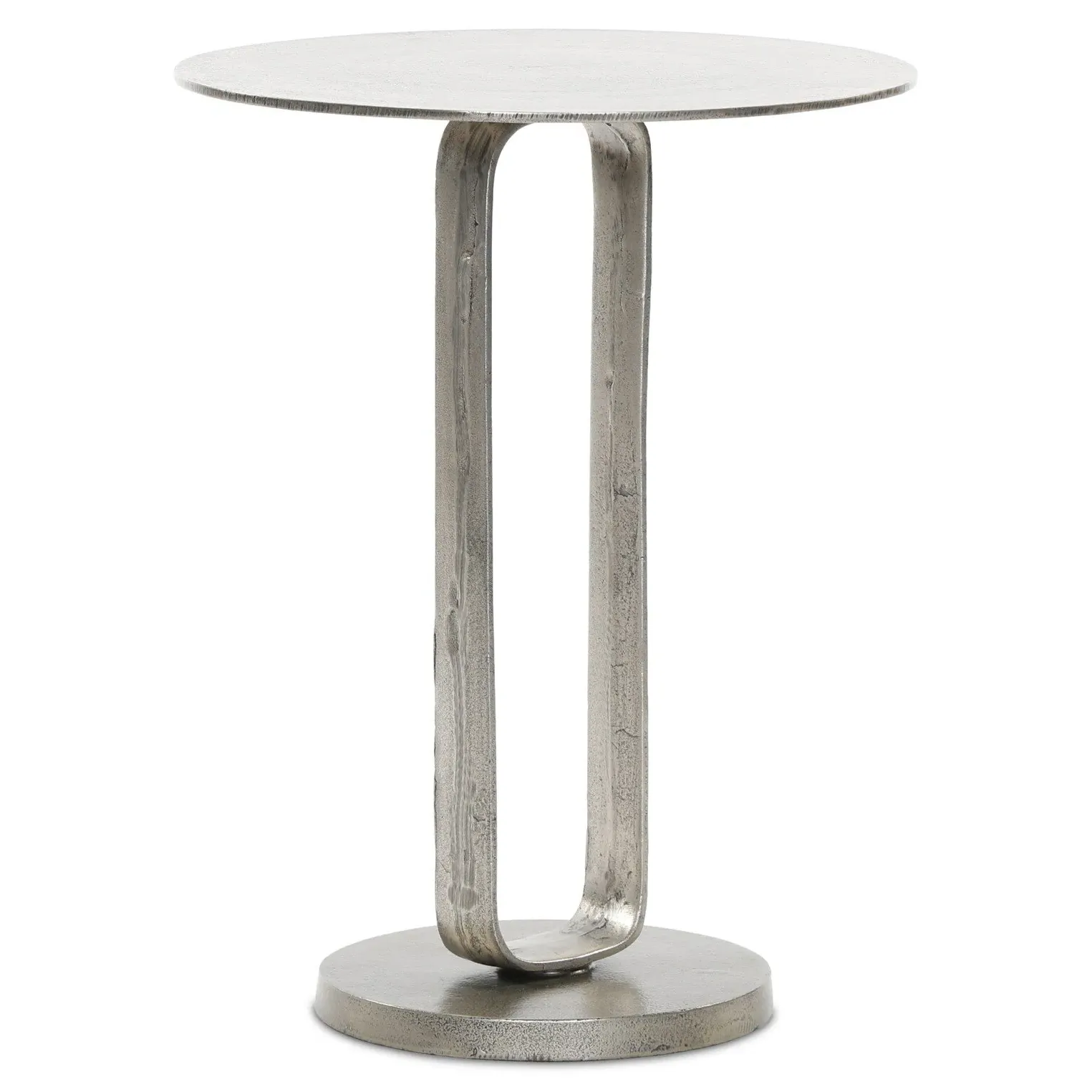 Sam Round Side Table - Silver, Aluminum