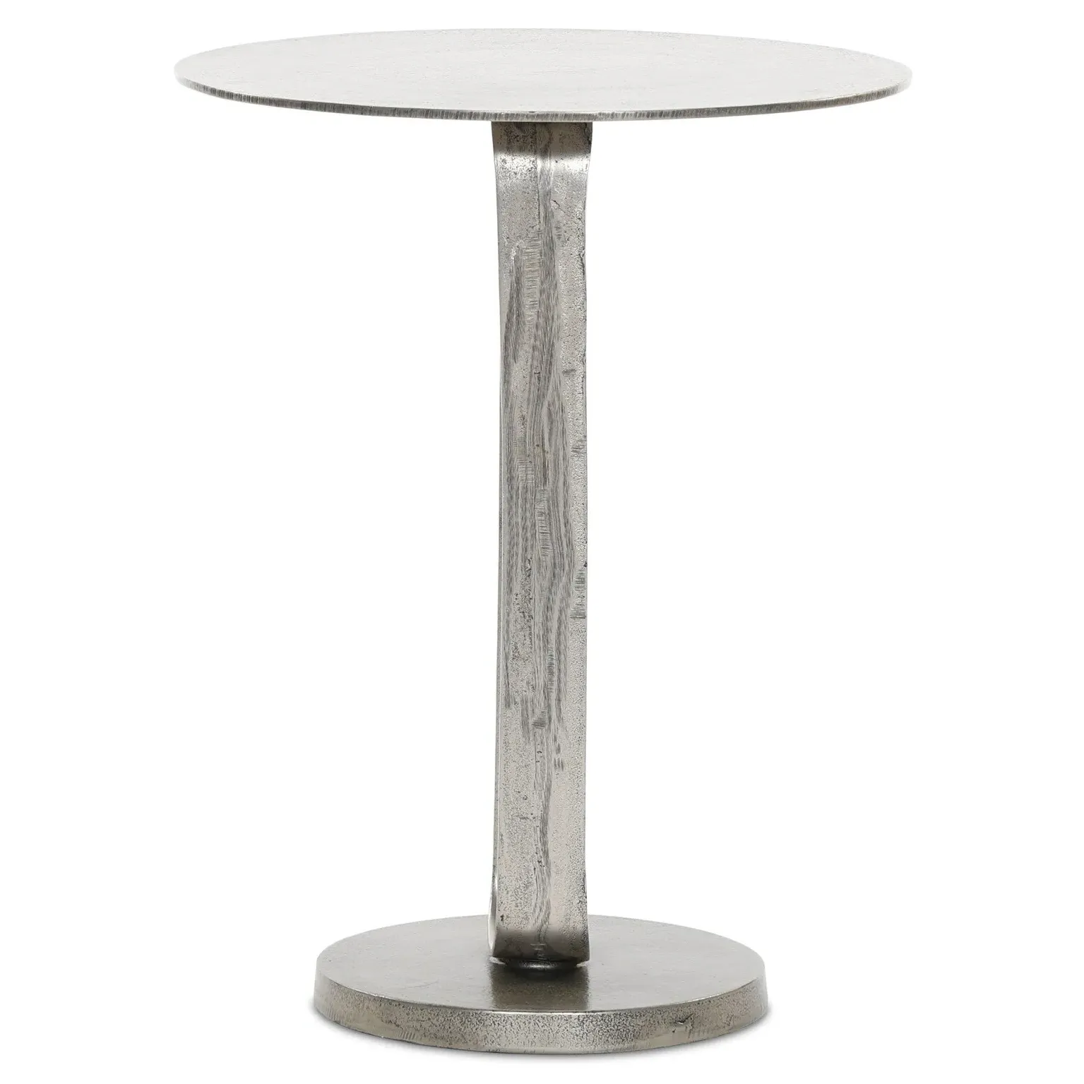Sam Round Side Table - Silver, Aluminum