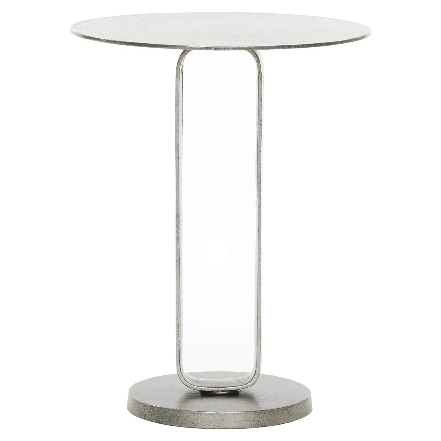 Sam Round Side Table - Silver, Aluminum