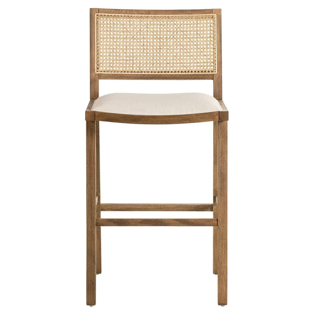 Samantha Bar Stool - White, Performance Fabric