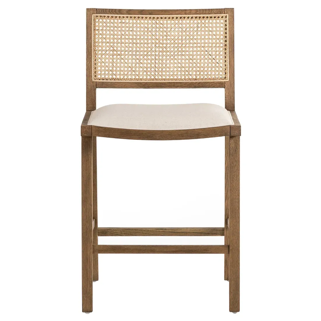 Samantha Counter Stool - White, Performance Fabric