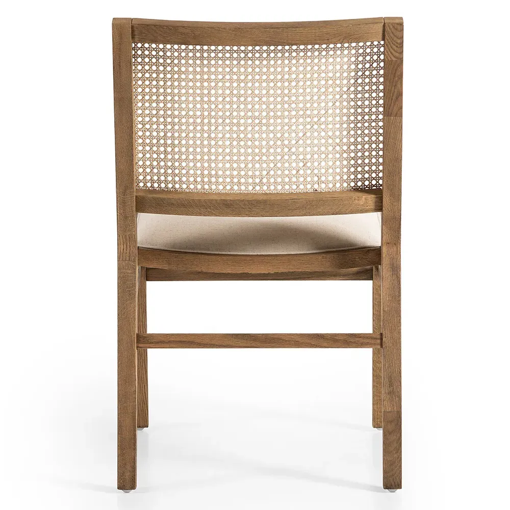 Samantha Dining Side Chair - White, Performance Fabric