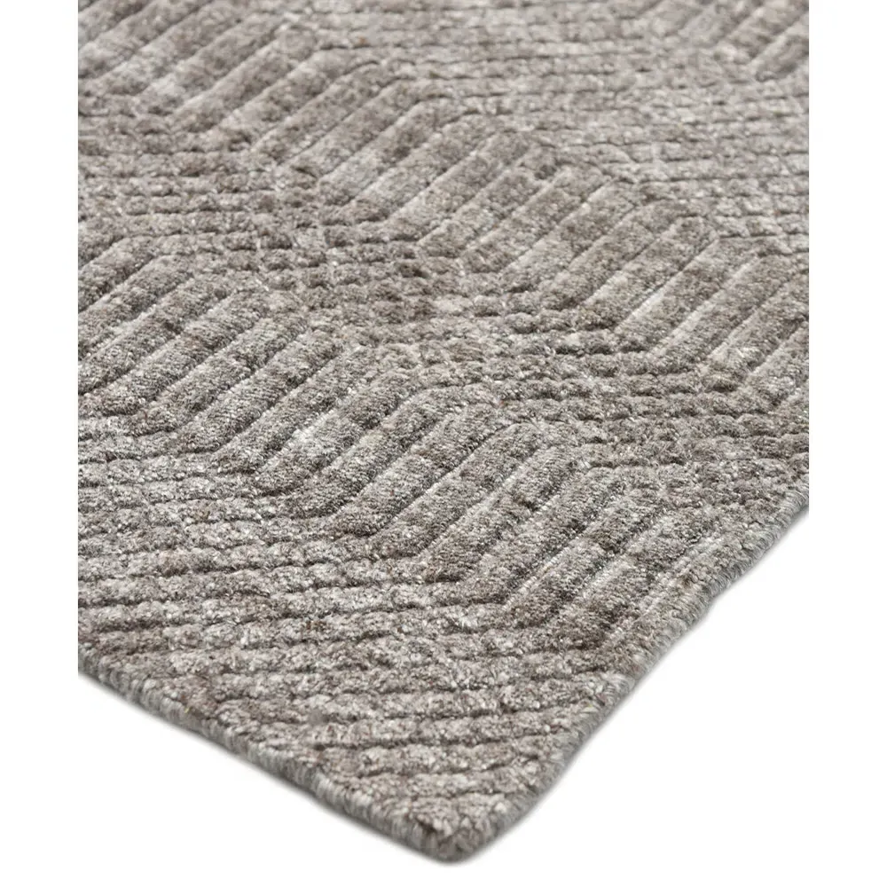 Samara 8x10 Textured Solid Rug - Brown