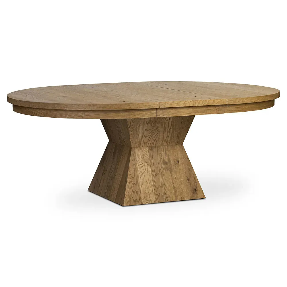 Samia Oval Extendable Dining Table - Brown, Oak