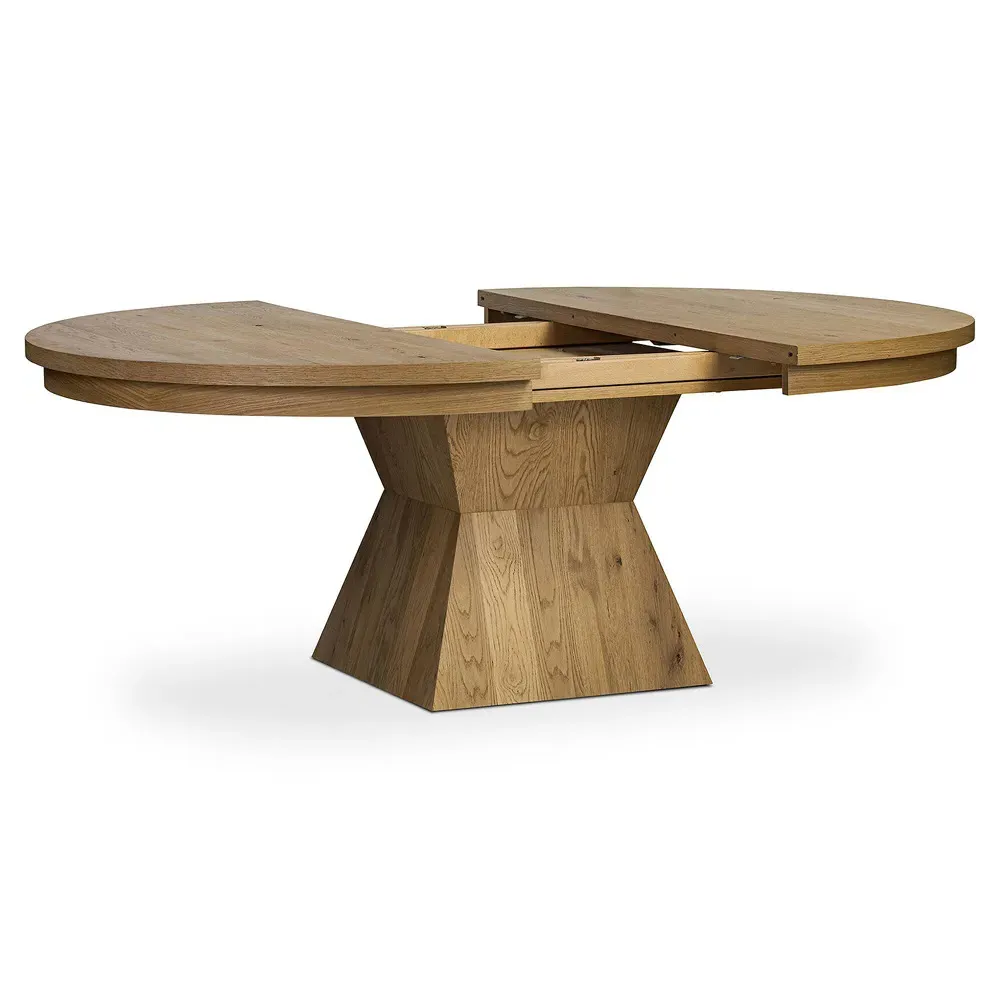 Samia Oval Extendable Dining Table - Brown, Oak