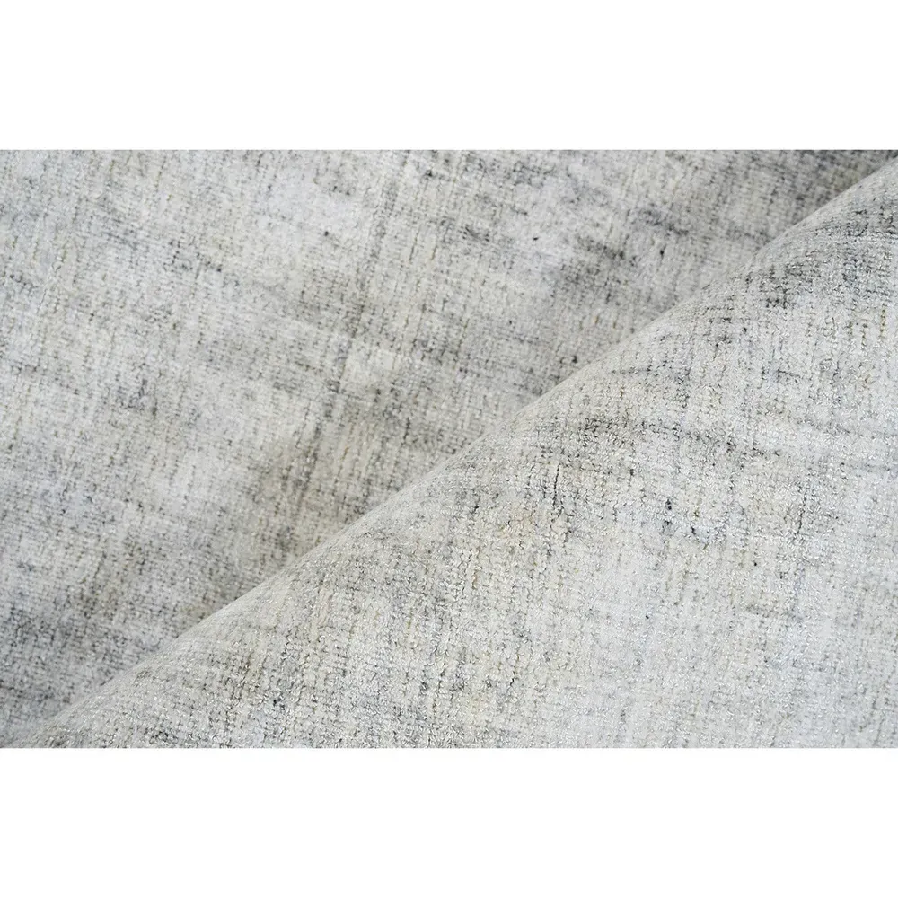 Samuel Patterned Rug Sample - Silver, Wool