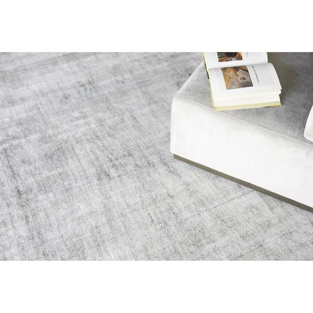 Samuel Patterned Rug Sample - Silver, Wool